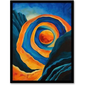 Artery8 Abstract Sci-Fi Painting Planet Tunnel Blue Orange Living Room Artwork Framed Wall Art Print 18X24 Inch Artery8 Abstract Sci-Fi Painting Planet Tunnel Blue Orange Living Room Artwork Framed Wall Art Print 18X24 Inch