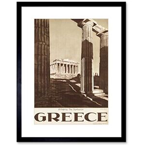 Wee Blue Coo TRAVEL ATHENS GREECE PARTHENON ACROPOLIS ANCIENT COLUMN FRAMED PRINT B12X6341 Wee Blue Coo TRAVEL ATHENS GREECE PARTHENON ACROPOLIS ANCIENT COLUMN FRAMED PRINT B12X6341