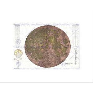 Wee Blue Coo Map Illustrated Antique Usgs Physical Moon Wall Art Print Wee Blue Coo Map Illustrated Antique Usgs Physical Moon Wall Art Print