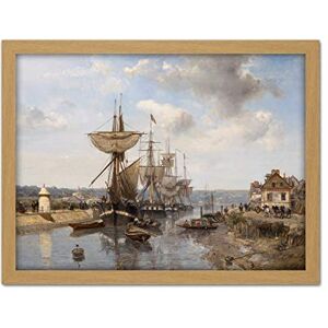 Artery8 Johan Barthold Jongkind Frigates C1850 Painting Artwork Framed Wall Art Print 18X24 Inch Artery8 Johan Barthold Jongkind Frigates C1850 Painting Artwork Framed Wall Art Print 18X24 Inch