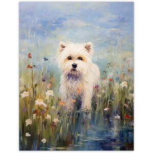 Artery8 West Highland Terrier Claude Monet Style Dog Oil Painting Pastel Colour Portrait Extra Large XL Wall Art Poster Print Artery8 West Highland Terrier Claude Monet Style Dog Oil Painting Pastel Colour Portrait Extra Large XL Wall Art Poster Print