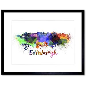 Wee Blue Coo Painting Cityscape Edinburgh Skyline Paint Splash Framed Wall Art Print Wee Blue Coo Painting Cityscape Edinburgh Skyline Paint Splash Framed Wall Art Print