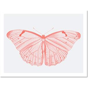 Wee Blue Coo Living Coral Butterfly Large White Framed Art Print Wall Poster 18x24 inch Wee Blue Coo Living Coral Butterfly Large White Framed Art Print Wall Poster 18x24 inch