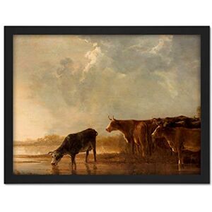 Artery8 Aelbert Cuyp River Landscape With Cows Painting Artwork Framed Wall Art Print 18X24 Inch Artery8 Aelbert Cuyp River Landscape With Cows Painting Artwork Framed Wall Art Print 18X24 Inch