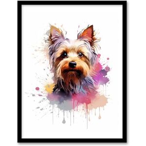 Artery8 Yorkshire Terrier Lovers Gift Watercolour Pet Portrait Painting Artwork Artwork Framed Wall Art Print A4 Artery8 Yorkshire Terrier Lovers Gift Watercolour Pet Portrait Painting Artwork Artwork Framed Wall Art Print A4