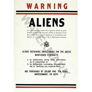 Wee Blue Coo War WWII Ad USA Army Services Warning Aliens Wall Art Print Wee Blue Coo War WWII Ad USA Army Services Warning Aliens Wall Art Print