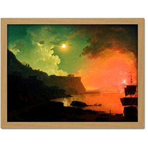 Fine Art Prints Wright Derby Volcano Vesuvius Posillipo Eruption Painting Large Framed Art Print Poster Wall Decor 18x24 in Fine Art Prints Wright Derby Volcano Vesuvius Posillipo Eruption Painting Large Framed Art Print Poster Wall Decor 18x24 in