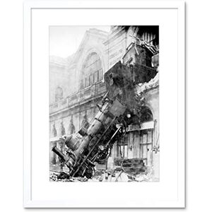 Wee Blue Coo Travel Memorabilia Train Crash Montparnasse Paris Picture Framed Wall Art Print Wee Blue Coo Travel Memorabilia Train Crash Montparnasse Paris Picture Framed Wall Art Print