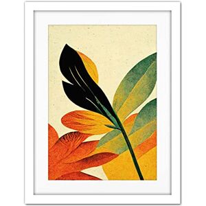 Doppelganger33 LTD Autumn Creeps In. Abstract Plant Tree Leaf Painting Artwork Framed Wall Art Print 18X24 Inch Doppelganger33 LTD Autumn Creeps In. Abstract Plant Tree Leaf Painting Artwork Framed Wall Art Print 18X24 Inch