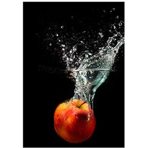 Wee Blue Coo Food Drink Photo Red Apple Water High Speed Splash Wall Art Print Wee Blue Coo Food Drink Photo Red Apple Water High Speed Splash Wall Art Print