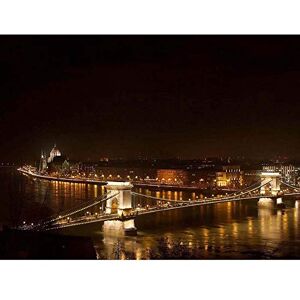Wee Blue Coo Budapest Hungary Cityscape Bridge River Night Art Print Poster Wall Decor 12X16 Inch Wee Blue Coo Budapest Hungary Cityscape Bridge River Night Art Print Poster Wall Decor 12X16 Inch