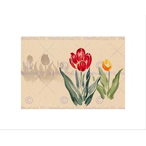 Wee Blue Coo NATURE JAPAN ABSTRACT FLOWER TULIP RED KOITSU BLACK FRAMED ART PRINT B12X4043 Wee Blue Coo NATURE JAPAN ABSTRACT FLOWER TULIP RED KOITSU BLACK FRAMED ART PRINT B12X4043