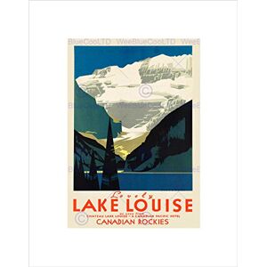 Wee Blue Coo TRAVEL TOURISM LOVELY LAKE LOUISE CANADA BLACK FRAMED ART PRINT B12X7967 Wee Blue Coo TRAVEL TOURISM LOVELY LAKE LOUISE CANADA BLACK FRAMED ART PRINT B12X7967
