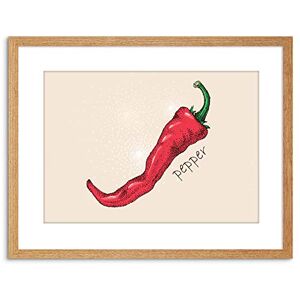Wee Blue Coo PAINTING DRAWING FOOD DRINK RED HOT CHILLI PEPPER FRAMED PRINT F97X4564 Wee Blue Coo PAINTING DRAWING FOOD DRINK RED HOT CHILLI PEPPER FRAMED PRINT F97X4564
