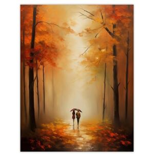 Artery8 Lovers Walk Landscape Oil Painting Romantic Stroll In An Autumn Forest Amber Trees On A Serene Path Bedroom Art Large Wall Art Poster Print Thick Paper 18X24 Inch Artery8 Lovers Walk Landscape Oil Painting Romantic Stroll In An Autumn Forest Amber Trees On A Serene Path Bedroom Art Large Wall Art Poster Print Thick Paper 18X24 Inch
