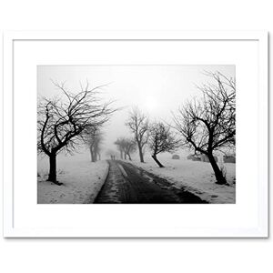 Wee Blue Coo Photo Landscape Black White Snow Winter Tree Framed Wall Art Print Wee Blue Coo Photo Landscape Black White Snow Winter Tree Framed Wall Art Print