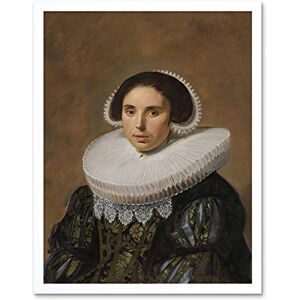 Artery8 Frans Hals Portrait Of A Woman Painting Art Print Framed Poster Wall Decor 12x16 inch Artery8 Frans Hals Portrait Of A Woman Painting Art Print Framed Poster Wall Decor 12x16 inch