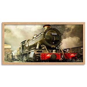 Wee Blue Coo GWR 5322 Steam Train Locomotive Long Panel Framed Wall Art Print Wee Blue Coo GWR 5322 Steam Train Locomotive Long Panel Framed Wall Art Print
