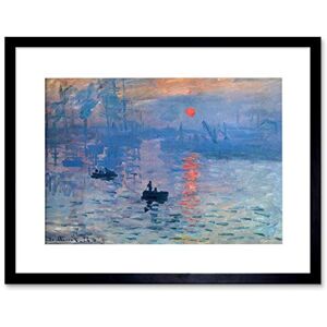 Wee Blue Coo CLAUDE MONET IMPRESSION SUNRISE OLD MASTER BLACK FRAMED ART PRINT B12X2508 Wee Blue Coo CLAUDE MONET IMPRESSION SUNRISE OLD MASTER BLACK FRAMED ART PRINT B12X2508