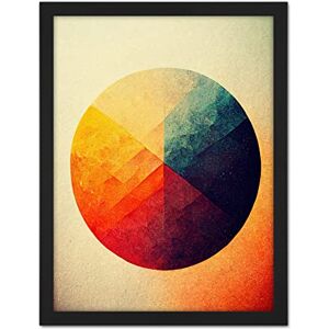 Doppelganger33 LTD Minimalist Geometric Illustration Circle With Colourful Textures Red Yellow Blue Artwork Framed Wall Art Print 18X24 Inch Doppelganger33 LTD Minimalist Geometric Illustration Circle With Colourful Textures Red Yellow Blue Artwork Framed Wall Art Print 18X24 Inch