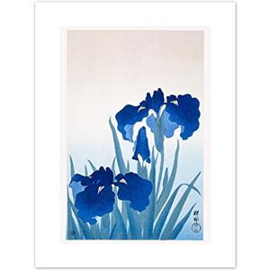 Wee Blue Coo Iris Flowers Ohara Koson Art Print Canvas Premium Wall Decor Poster Wee Blue Coo Iris Flowers Ohara Koson Art Print Canvas Premium Wall Decor Poster