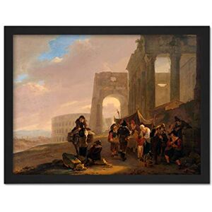 Artery8 Jan Both Street Scene Placed Among Roman Ruins Artwork Framed Wall Art Print 18X24 Inch Artery8 Jan Both Street Scene Placed Among Roman Ruins Artwork Framed Wall Art Print 18X24 Inch