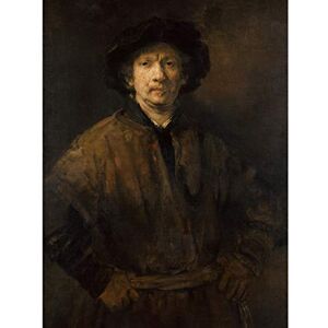 Fine Art Prints Rembrandt Großes Selbstportrait-Kunstdruck auf Leinwand, Premium-Poster, Wandbild Fine Art Prints Rembrandt Großes Selbstportrait-Kunstdruck auf Leinwand, Premium-Poster, Wandbild