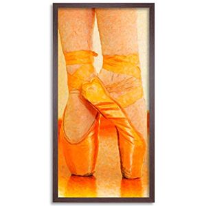 Wee Blue Coo Ballet Dancer Ballerina Shoes En Pointe Long Panel Framed Wall Art Print Wee Blue Coo Ballet Dancer Ballerina Shoes En Pointe Long Panel Framed Wall Art Print