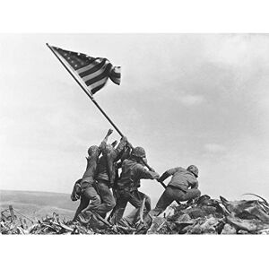 Fine Art Prints Rosenthal Raising Flag Iwo Jima Iconic WWII Photo Premium Wall Art Canvas Print 18X24 Inch Fine Art Prints Rosenthal Raising Flag Iwo Jima Iconic WWII Photo Premium Wall Art Canvas Print 18X24 Inch