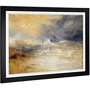 Big Box Art Framed Print of Joseph Mallord William Turner Waves Breaking Against The Lee Shore Design Wall Art Picture Home Decor for Living Room, Bedroom, Black, A2 / 24.5x18 Inch / 62x45cm Big Box Art Framed Print of Joseph Mallord William Turner Waves Breaking Against The Lee Shore Design Wall Art Picture Home Decor for Living Room, Bedroom, Black, A2 / 24.5x18 Inch / 62x45cm