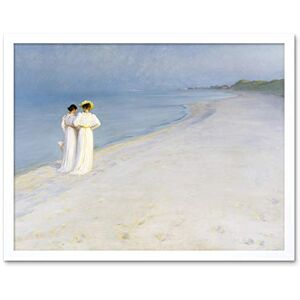 Fine Art Prints Ps Kroyer Summer Evening Walking Skagens Beach Art Print Framed Poster Wall Decor 12x16 inch Fine Art Prints Ps Kroyer Summer Evening Walking Skagens Beach Art Print Framed Poster Wall Decor 12x16 inch