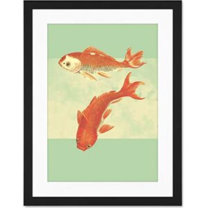 Wee Blue Coo Coy Carp Watercolour Flow Large Framed Art Print Wall Poster 18x24 inch Wee Blue Coo Coy Carp Watercolour Flow Large Framed Art Print Wall Poster 18x24 inch