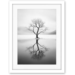 Artery8 Lone Tree by Frozen Lake Winter Landscape Black and White Photograph Artwork Framed Wall Art Print 18X24 Inch Artery8 Lone Tree by Frozen Lake Winter Landscape Black and White Photograph Artwork Framed Wall Art Print 18X24 Inch