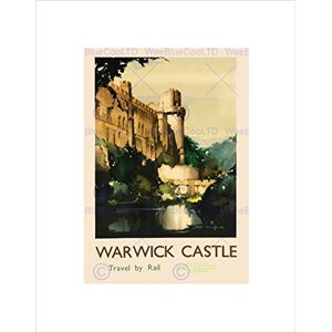 Wee Blue Coo VINTAGE TRAVEL WARWICK CASTLE BRITISH RAILWAYS NEW FRAMED ART PRINT B12X11941 Wee Blue Coo VINTAGE TRAVEL WARWICK CASTLE BRITISH RAILWAYS NEW FRAMED ART PRINT B12X11941