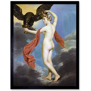 Artery8 Diez Hebe With Jupiter As Eagle Mythology Painting Art Print Framed Poster Wall Decor 12x16 inch Artery8 Diez Hebe With Jupiter As Eagle Mythology Painting Art Print Framed Poster Wall Decor 12x16 inch