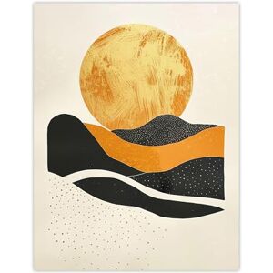 Artery8 Abstract Gold Full Moon Rising Boho Landscape Living Room Extra Large XL Wall Art Poster Print Artery8 Abstract Gold Full Moon Rising Boho Landscape Living Room Extra Large XL Wall Art Poster Print