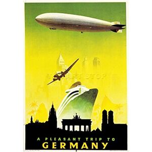 Wee Blue Coo Germany Boat Airship Zeppelin Plane Berlin Picture Wall Art Print Wee Blue Coo Germany Boat Airship Zeppelin Plane Berlin Picture Wall Art Print