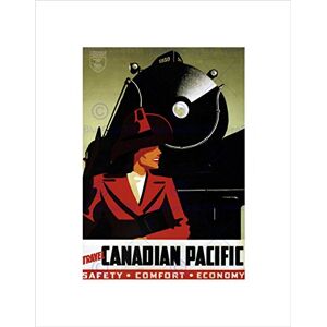 Wee Blue Coo TRAVEL CANADIAN PACIFIC TRAIN RAIL LOCOMOTIVE CANADA AD FRAMED ART PRINT B12X1533 Wee Blue Coo TRAVEL CANADIAN PACIFIC TRAIN RAIL LOCOMOTIVE CANADA AD FRAMED ART PRINT B12X1533