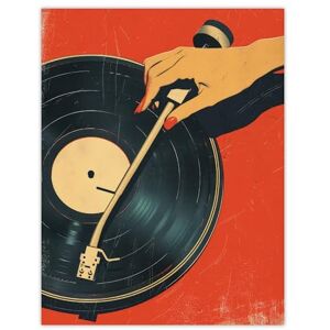 Artery8 Vintage Retro Vinyl Record Player Spin 1950's Pulp For Living Room Large Wall Art Poster Print Thick Paper 18X24 Inch Artery8 Vintage Retro Vinyl Record Player Spin 1950's Pulp For Living Room Large Wall Art Poster Print Thick Paper 18X24 Inch