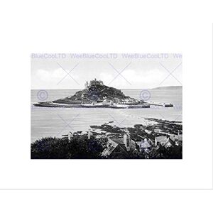 Wee Blue Coo PENZANCE ST MICHAELS MOUNT VINTAGE HISTORY OLD BW FRAMED ART PRINT MOUNT B12X551 Wee Blue Coo PENZANCE ST MICHAELS MOUNT VINTAGE HISTORY OLD BW FRAMED ART PRINT MOUNT B12X551
