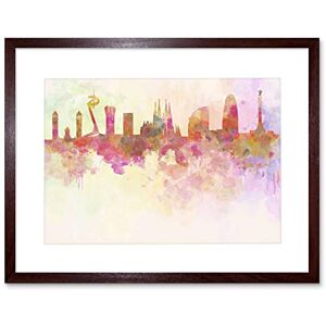 Wee Blue Coo Cityscape Barcelona Spain Paint Splash Skyline Picture Framed Wall Art Print Wee Blue Coo Cityscape Barcelona Spain Paint Splash Skyline Picture Framed Wall Art Print
