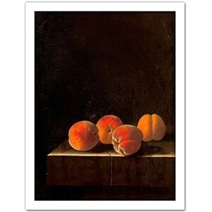 Artery8 Coorte Four Apricots On A Stone Plinth Painting Artwork Framed Wall Art Print 18X24 Inch Artery8 Coorte Four Apricots On A Stone Plinth Painting Artwork Framed Wall Art Print 18X24 Inch