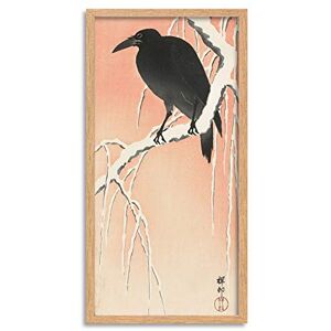 Fine Art Prints Ohara Koson Crow on snowy branch set Long Framed Art Print Wall Poster 25x12 inch Fine Art Prints Ohara Koson Crow on snowy branch set Long Framed Art Print Wall Poster 25x12 inch
