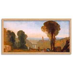 Fine Art Prints Turner Italian Landscape With Bridge And Tower Long Framed Art Print Wall Poster 25x12 inch Fine Art Prints Turner Italian Landscape With Bridge And Tower Long Framed Art Print Wall Poster 25x12 inch