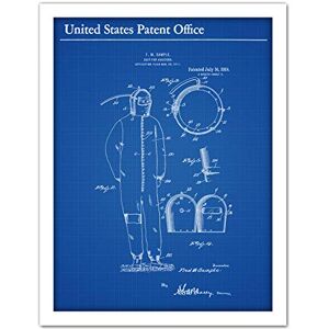Artery8 Sample Aviator Suit Flight 1918 Patent Plan Artwork Framed Wall Art Print 18X24 Inch Artery8 Sample Aviator Suit Flight 1918 Patent Plan Artwork Framed Wall Art Print 18X24 Inch