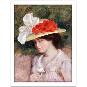 Fine Art Prints Pierre Auguste Renoir Woman In A Flowered Hat Large Framed Art Print Poster Wall Decor 18x24 Fine Art Prints Pierre Auguste Renoir Woman In A Flowered Hat Large Framed Art Print Poster Wall Decor 18x24