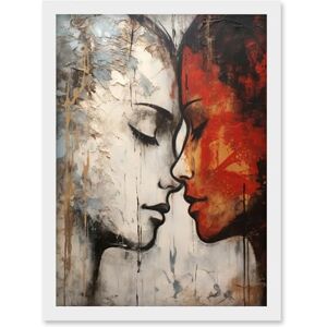 Artery8 Affection Thick Paint Oil Painting Red Bold Blue Gay Lovers Emotional Connection Women Love Lesbian Artwork Framed Wall Art Print A4 Artery8 Affection Thick Paint Oil Painting Red Bold Blue Gay Lovers Emotional Connection Women Love Lesbian Artwork Framed Wall Art Print A4