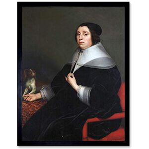 Artery8 Van Honthorst Portrait Of A Woman Painting Art Print Framed Poster Wall Decor 12x16 inch Artery8 Van Honthorst Portrait Of A Woman Painting Art Print Framed Poster Wall Decor 12x16 inch