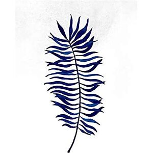 Wee Blue Coo Navy Blue Watercolour Palm Frond Unframed Wall Art Print Poster Home Decor Premium Wee Blue Coo Navy Blue Watercolour Palm Frond Unframed Wall Art Print Poster Home Decor Premium