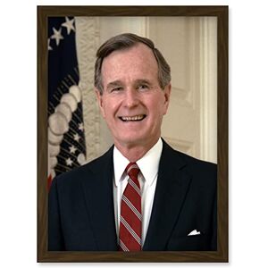 Artery8 US President George H W Bush Portrait Photo Artwork Framed Wall Art Print A4 Artery8 US President George H W Bush Portrait Photo Artwork Framed Wall Art Print A4